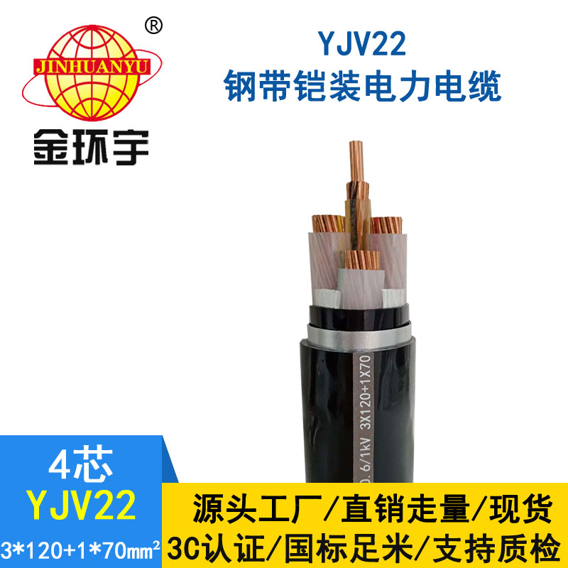 金环宇电缆yjv22 3*120+1*