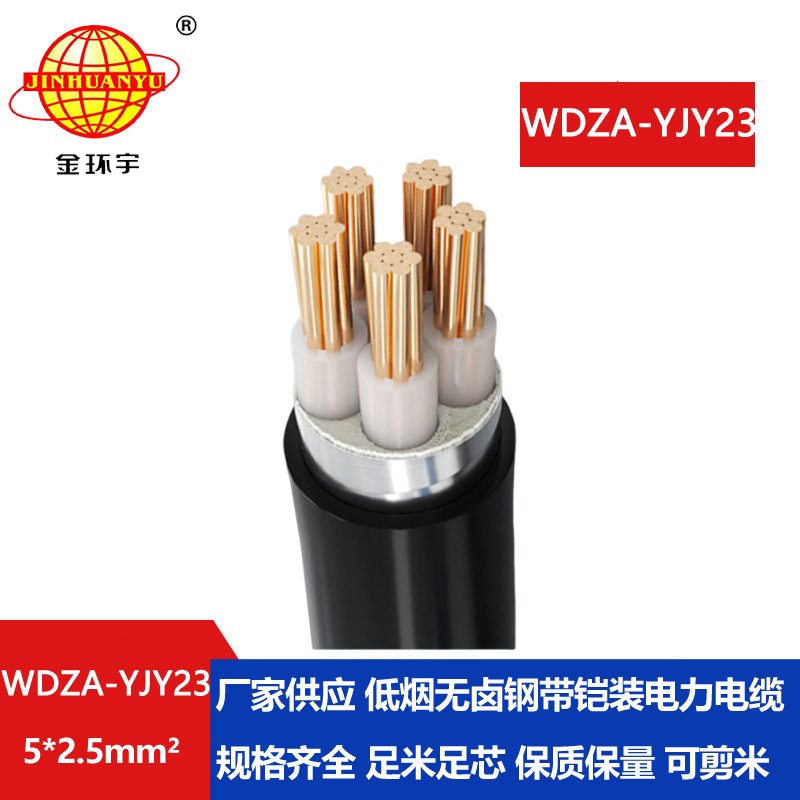 金环宇电缆 a类阻燃低烟无卤铠装电缆WDZA-YJY23-