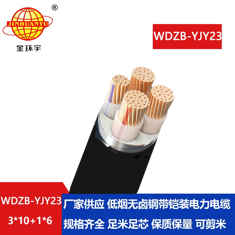 金环宇电线电缆 低烟无卤阻燃电缆WDZB-YJY23-3X10